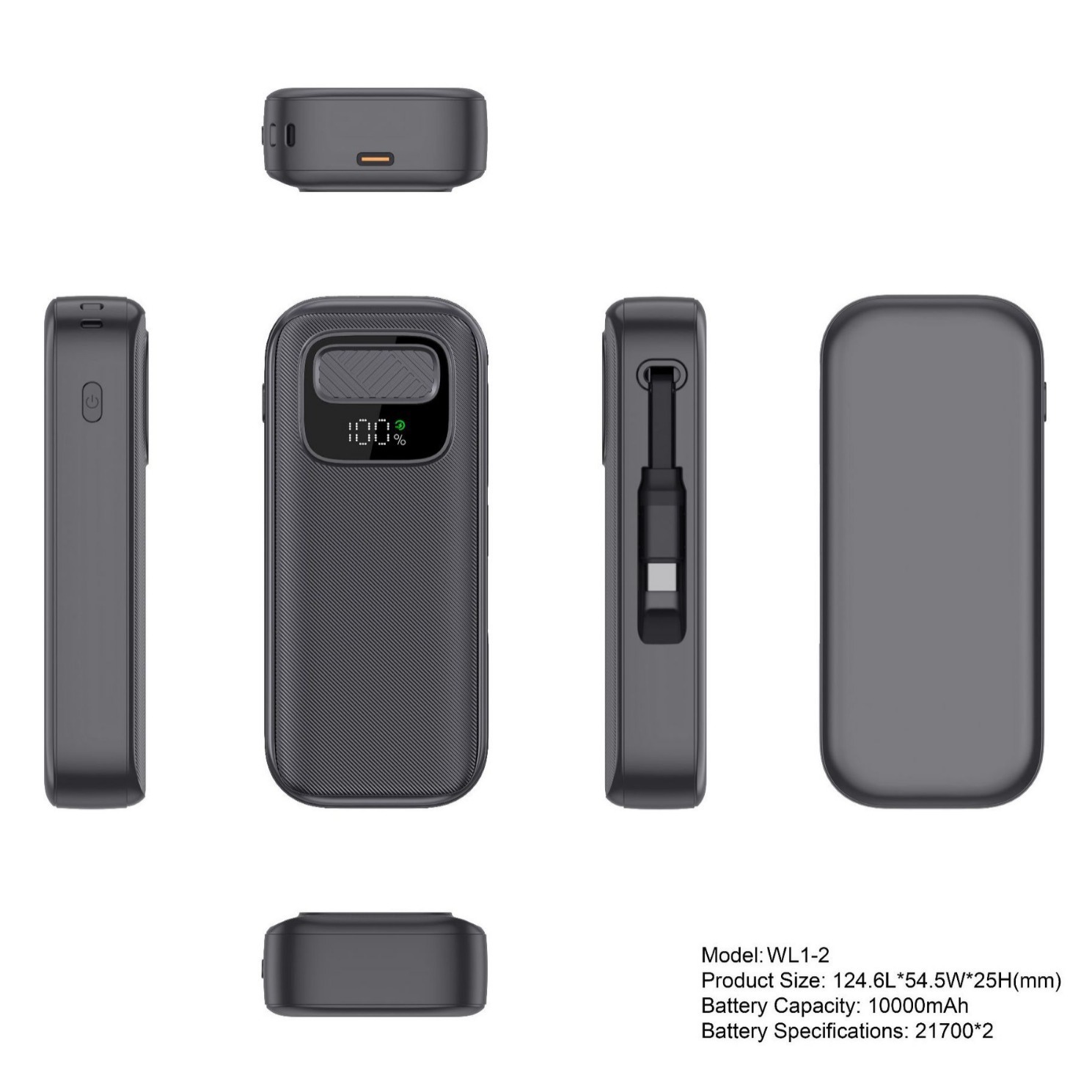 10000mAh Fast Charging Power Bank with LED Display and Multiple Output Options - Image 2
