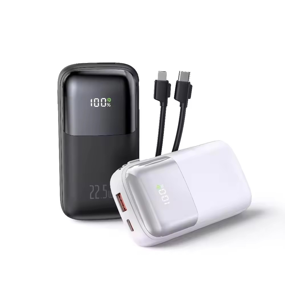 Custom Powerbank 2024 - 2-in-1 10000mAh Power Bank with Built-In Cable and PD 20W Fast Charging Mobile Charger - Image 4