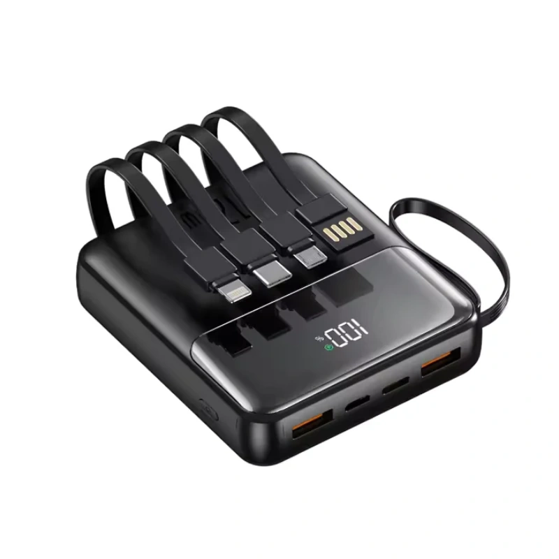 UBT1228 Built-in Cables Power Bank – 10000mAh, Fast Charging, Multi-Port Output