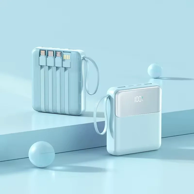 UBT1228 Built-in Cables Power Bank – 10000mAh, Fast Charging, Multi-Port Output - Image 3